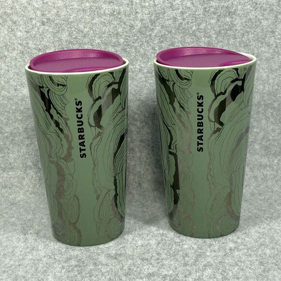 Starbucks Other - Starbucks Fall 2022 Travel Mug 12oz Rainforest Mushroom Lot of 2 Limited Edition